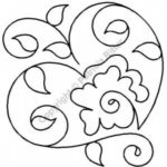 Stencil Topiary Heart Block 7 inch
