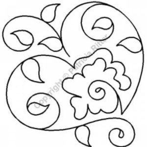 Stencil Topiary Heart Block 7 inch