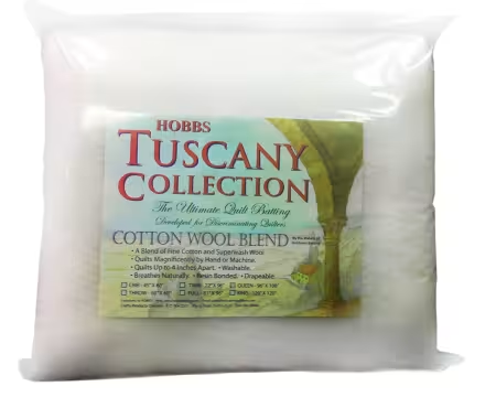 Tuscany 20% Wool 80% Cotton Batting Queen 96in X 108in