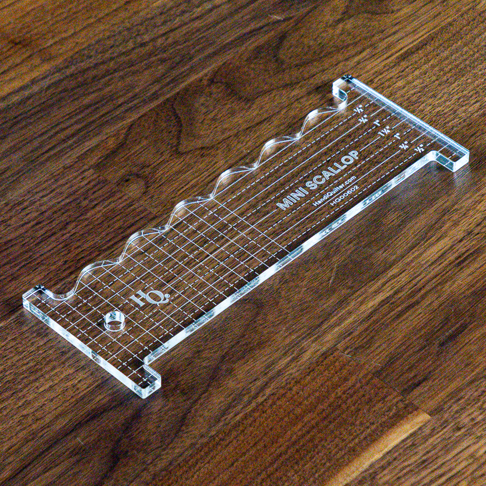 8"x3" HQ mini Scallop Ruler